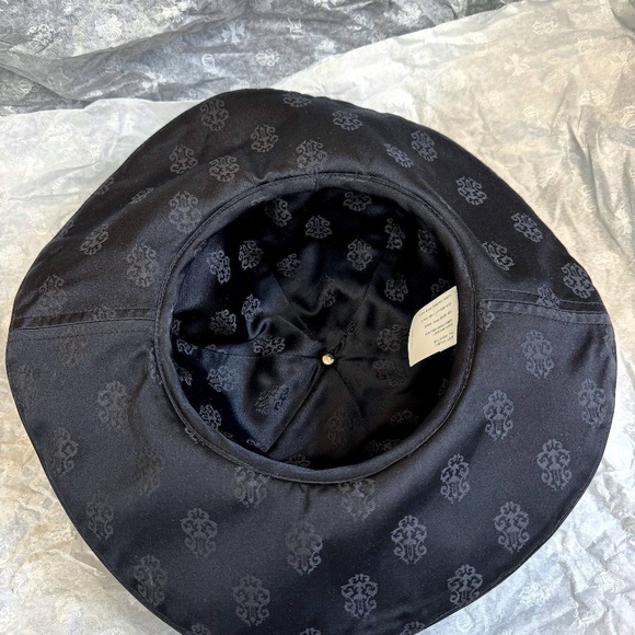 Brand New Chrome Hearts Satin Monogram Bucket Hat Black Silver Cross Top Button - Picture 9 of 14